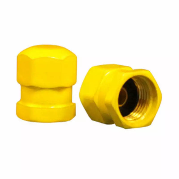 HIGH PRESSURE MACHINED VALVE CAP YELLOW